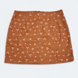 Aeropostale Floral Print skirt side front slit Size Large